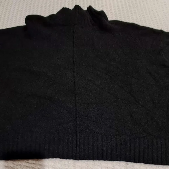 Free People Like New Afterglow Mock Neck Women's Sweater - Jet Black SP - Picture 10 of 13